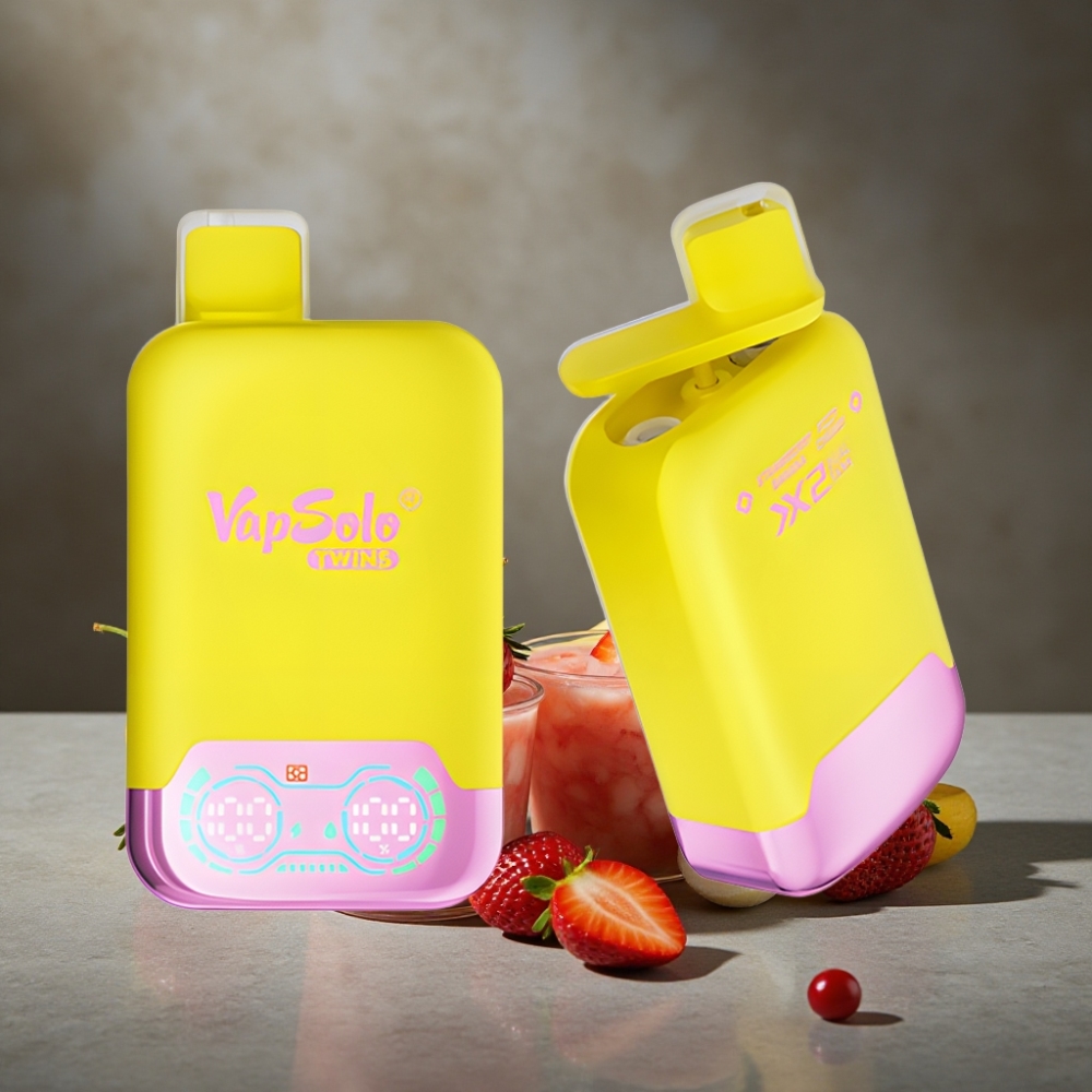 Vapsolo Twins 20000 Puffs Disposable Vape Jahoda Banán & Šumivá Čerešňa
