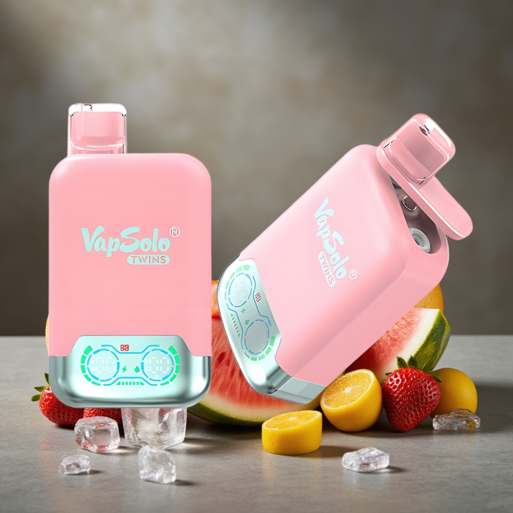 Vapsolo Twins 20000 Puffs Disposable Vape Jahodový ľad & Mango Broskyňa Melón