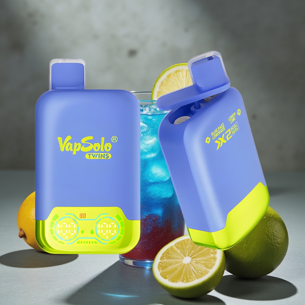 Vapsolo Twins 20000 Puffs Disposable Vape Modrý Malinový Limonádový & Citrónovo-Limetkový