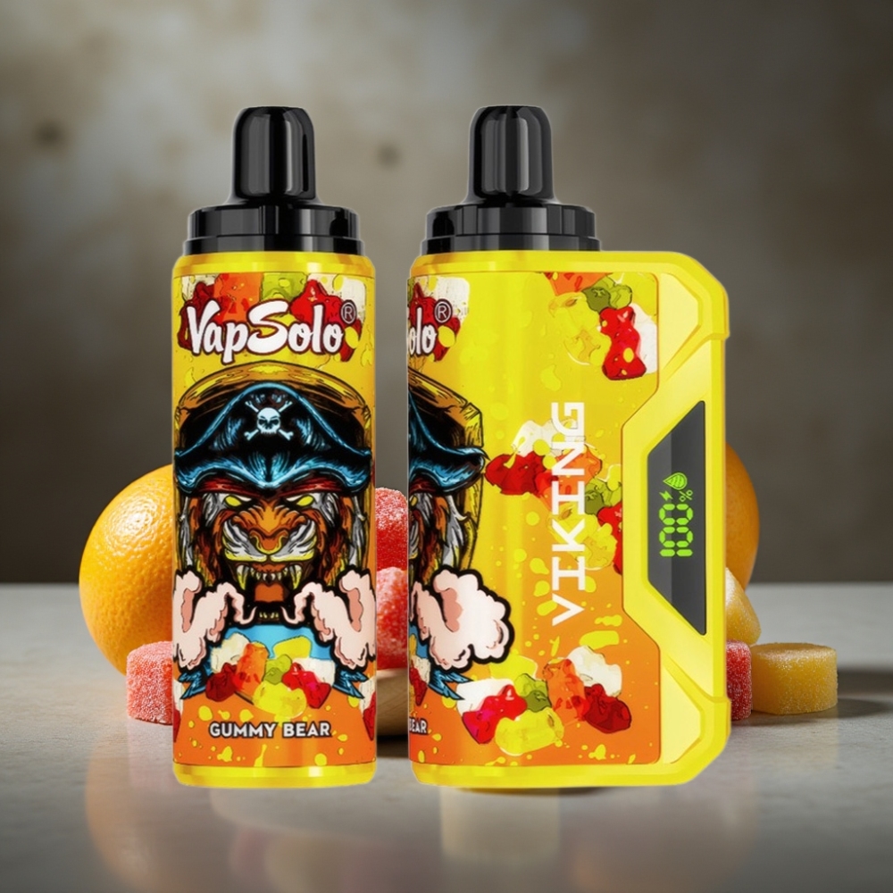 VapSolo VIKING 12000 Puffs Disposable Vape Gumi Medvedík 22ml Typ-C LED