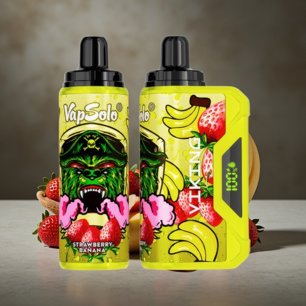VapSolo VIKING 12000 Puffs Disposable Vape Jahodovo-Bananový