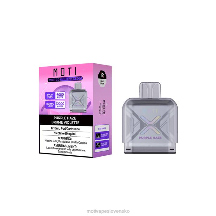 Elektronická Cigareta MOTI Piin XP2F94 | MOTI Go Pro jednorazový pod fialový opar